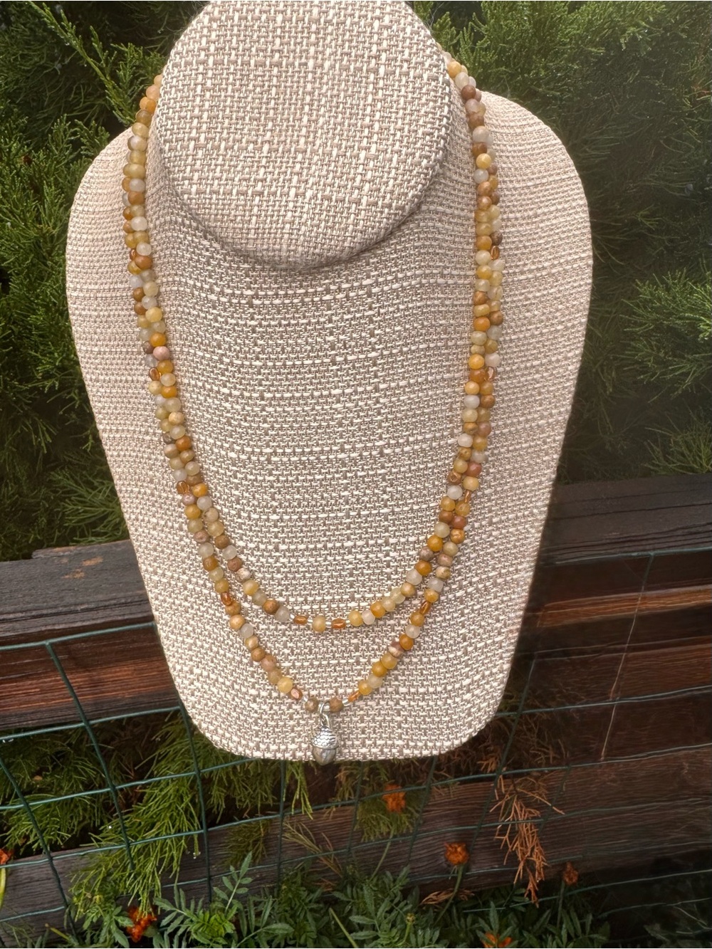 The Mighty Acorn brand NWT from my studio. Silver Acorn and Quartz necklace